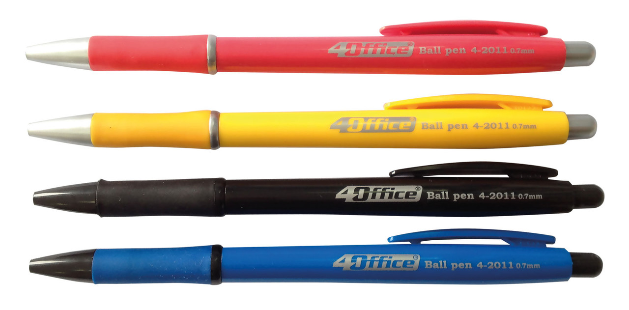 Ручка кулькова 4OFFICE (4-2011), автоматична, чорнила сині